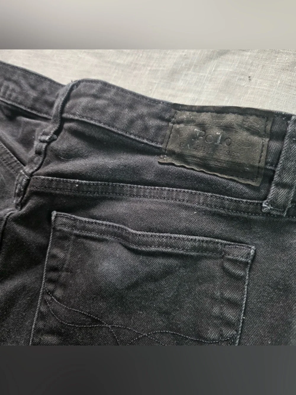 Polo Ralph Lauren Boys Size 20 The Hampton Straight Black Denim Jeans Pants